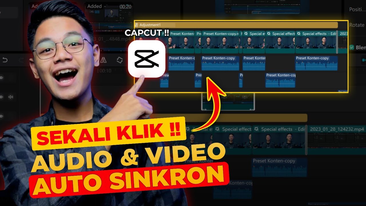CUMA SEKALI KLIK‼️ Cara Sinkronisasi Audio Dan Video Otomatis Di Capcut - auto synchronize capcut pc