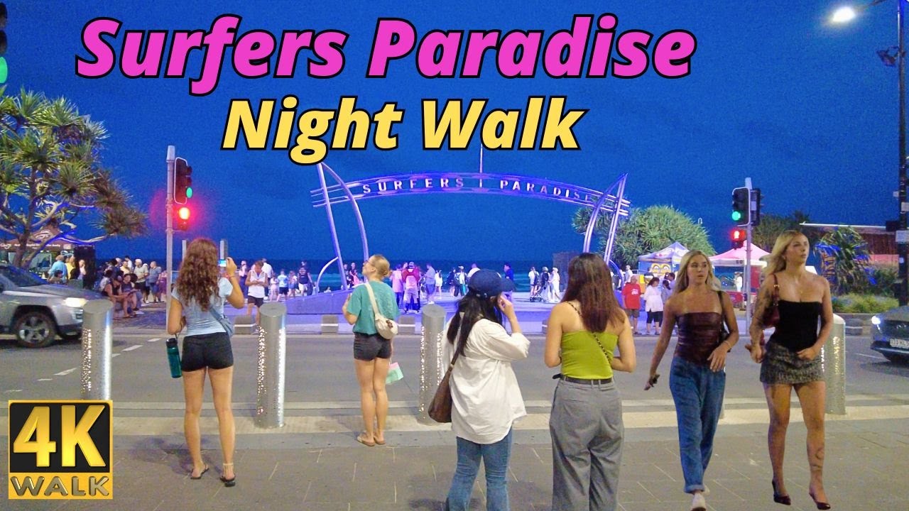 Surfers Paradise Gold Coast Australia 🇦🇺 Friday Nightlife 4K Walk - 14 Feb 2025