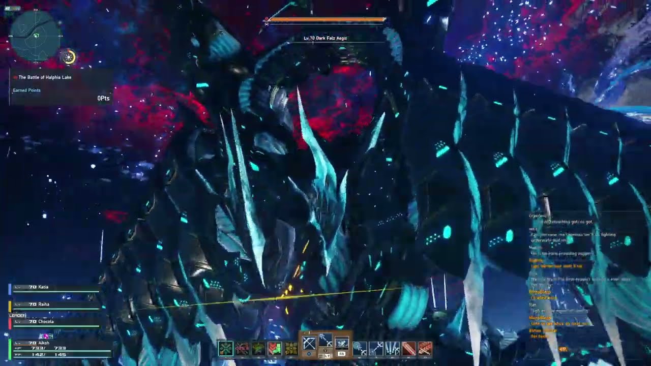 [PSO2:NGS] The Battle of Halphia Lake - Dark Falz Aegis | Katana/Bow Br/Te POV | 10:20