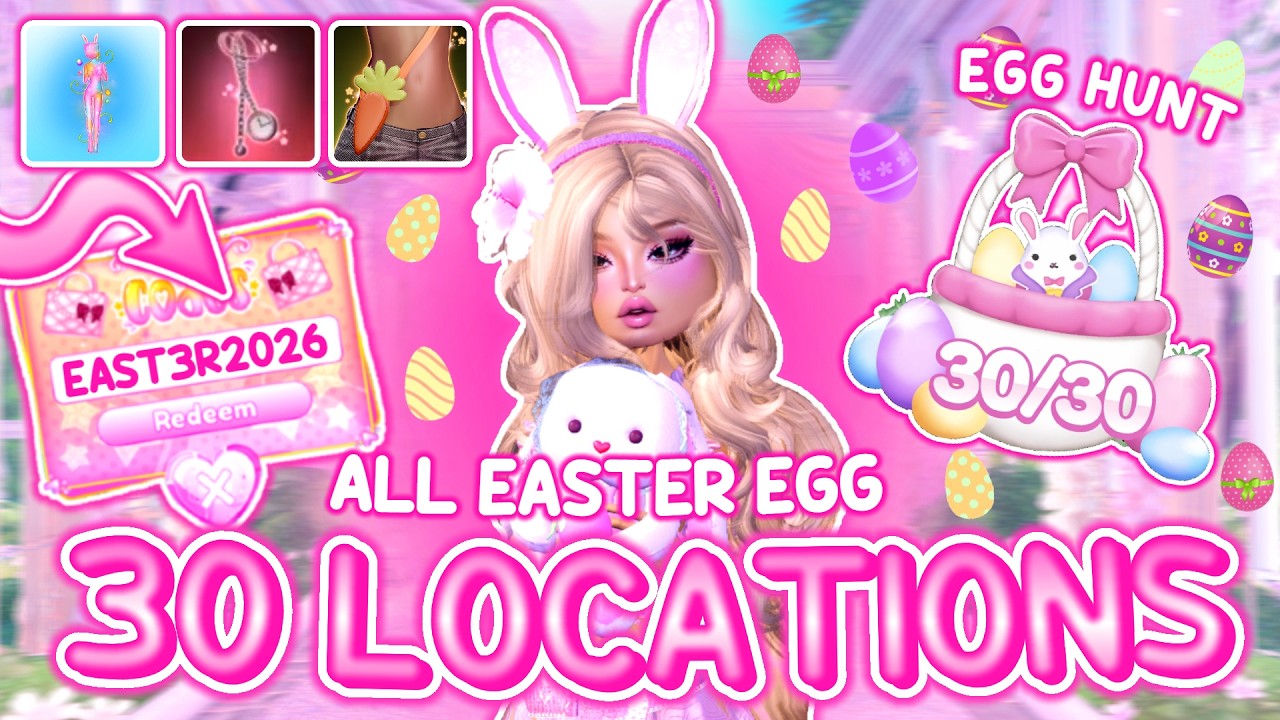 *НОВЫЕ КОДЫ!!* ВСЕ 30 МЕСТ РАСПОЛОЖЕНИЯ ПАСХАЛЬНЫХ ЯИЦ В ОБНОВЛЕНИИ DRESS TO IMPRESS EASTER *УРОК...