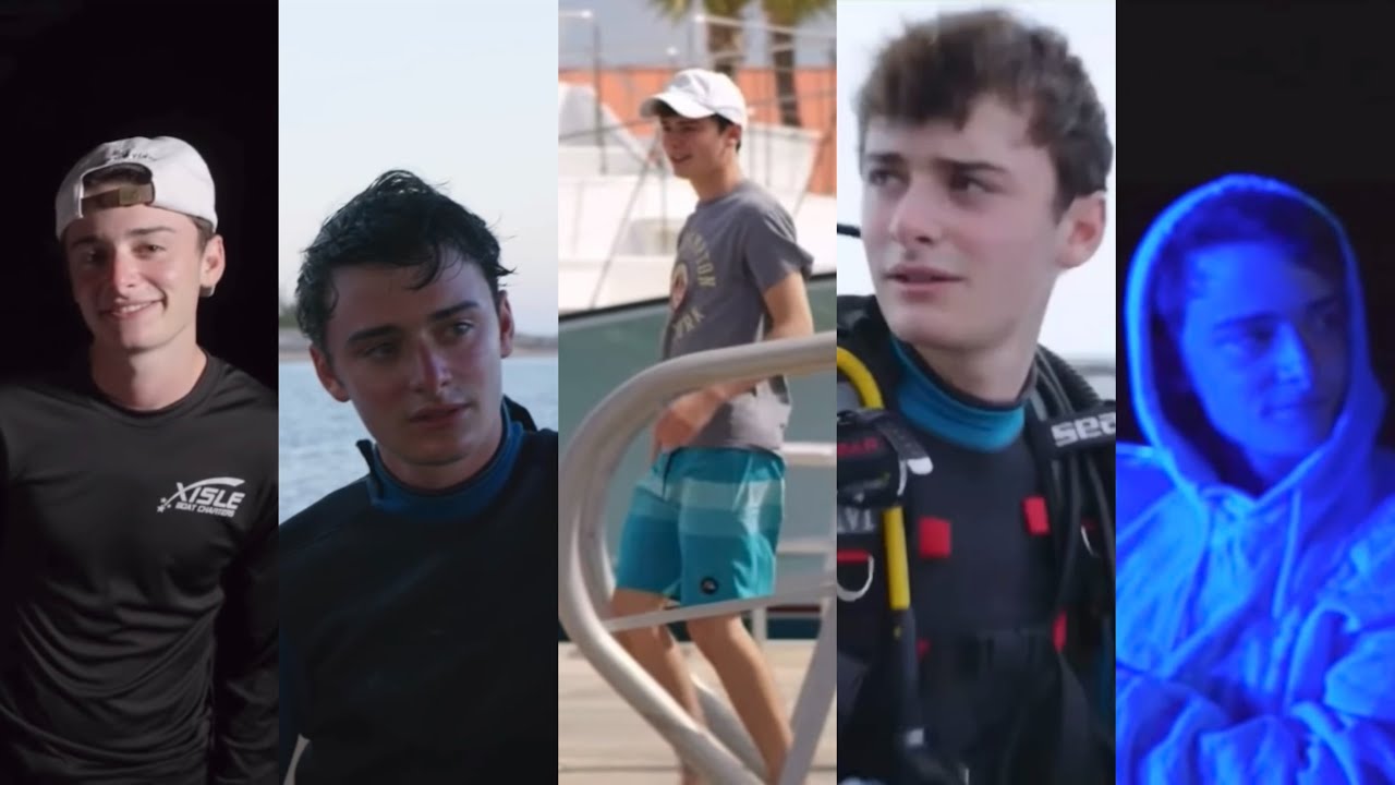All Noah Schnapp scenes during Shark Week with Mark Rober (full compilation)