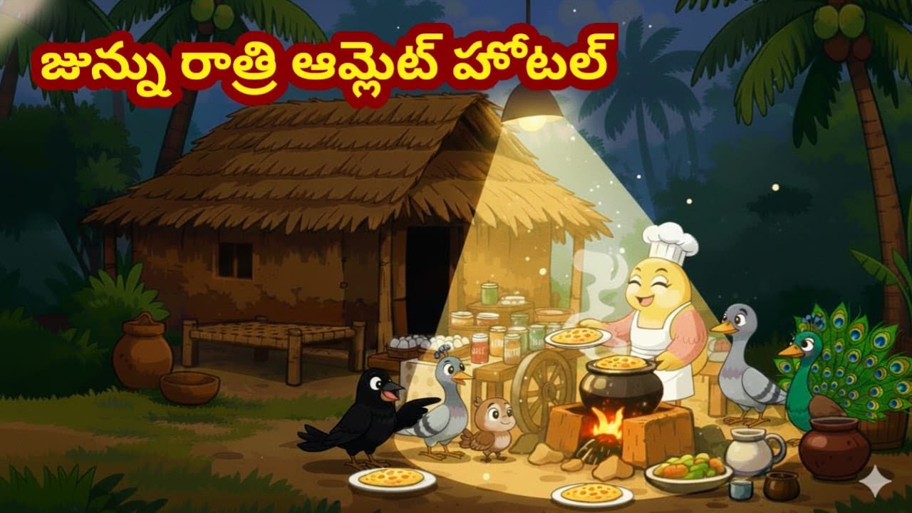 జున్ను రాత్రి ఆమ్లెట్ హోటల్ Telugu Moral Stories | Telugu kathalu |Junnu cartoon stories in Telugu