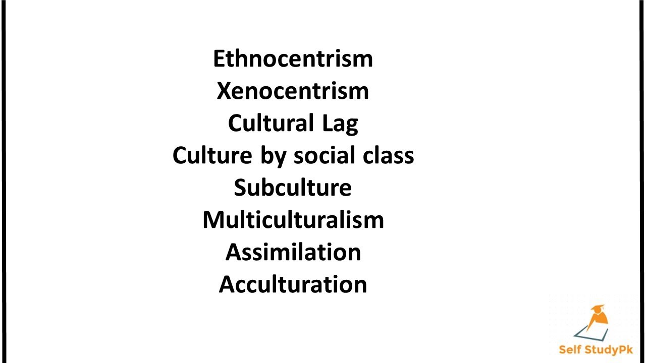 Ethnocentrism, Xenocentrism, Cultural Lag etc