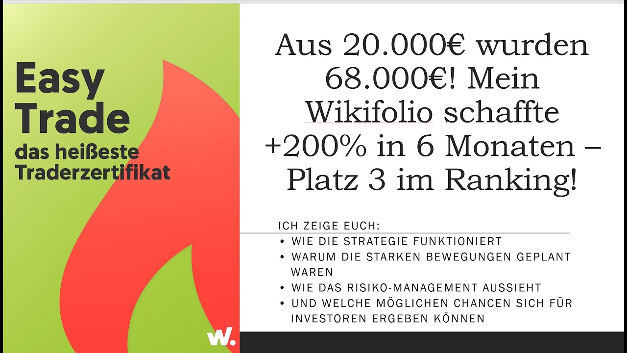 Aus 20.000&euro; wurden 67.000&euro;! Mein Wikifolio schaffte +200% in 6 Monaten &ndash; Platz 3 im Ranking!