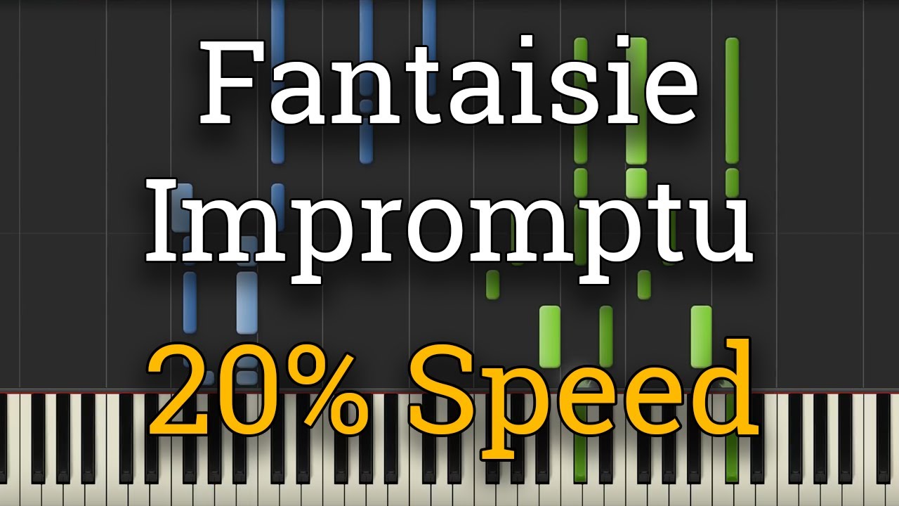 Chopin - Fantaisie Impromptu (Slow Piano Tutorial) [20% Speed]