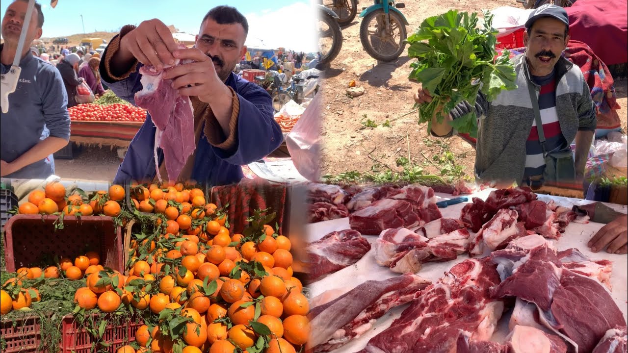 اثمنة اللحوم والخضر والدواجن بسوق سيدي يحي وجدة الخير موجود والاثمنة فالمتناول