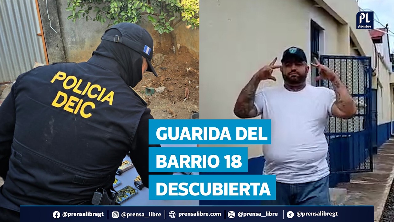 PNC descubre guarida del Barrio 18 presuntamente dirigida por “El Lobo” en Escuintla