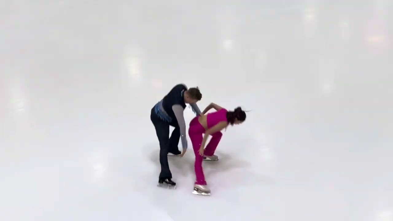 2025 Europeans Yuka Orihara / Juho Pirinen rhythm dance practice 29/01/2025 Tallinn, EST