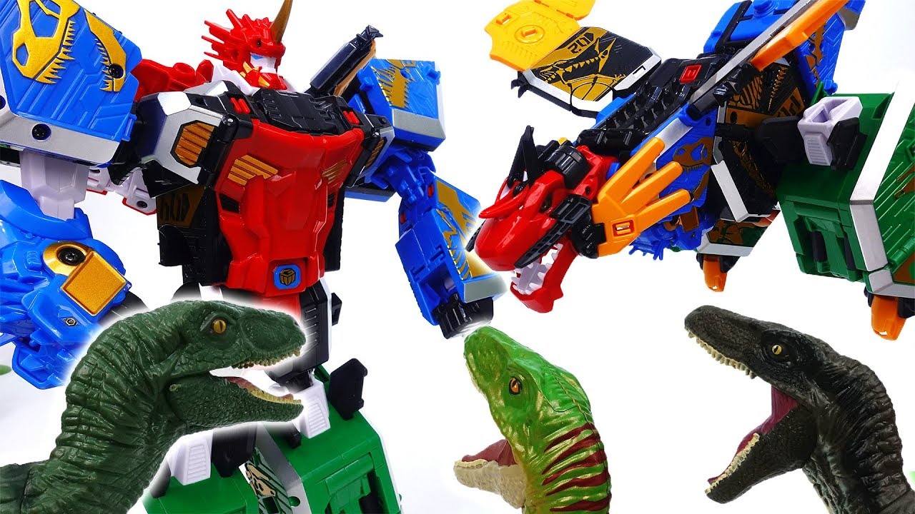 Geo-Mecha 5 Integration Captain Dino~! Dinosaurs In Tayo Town - ToyMart TV