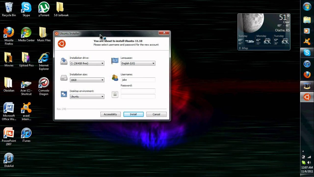 How to install Linux on Windows 7