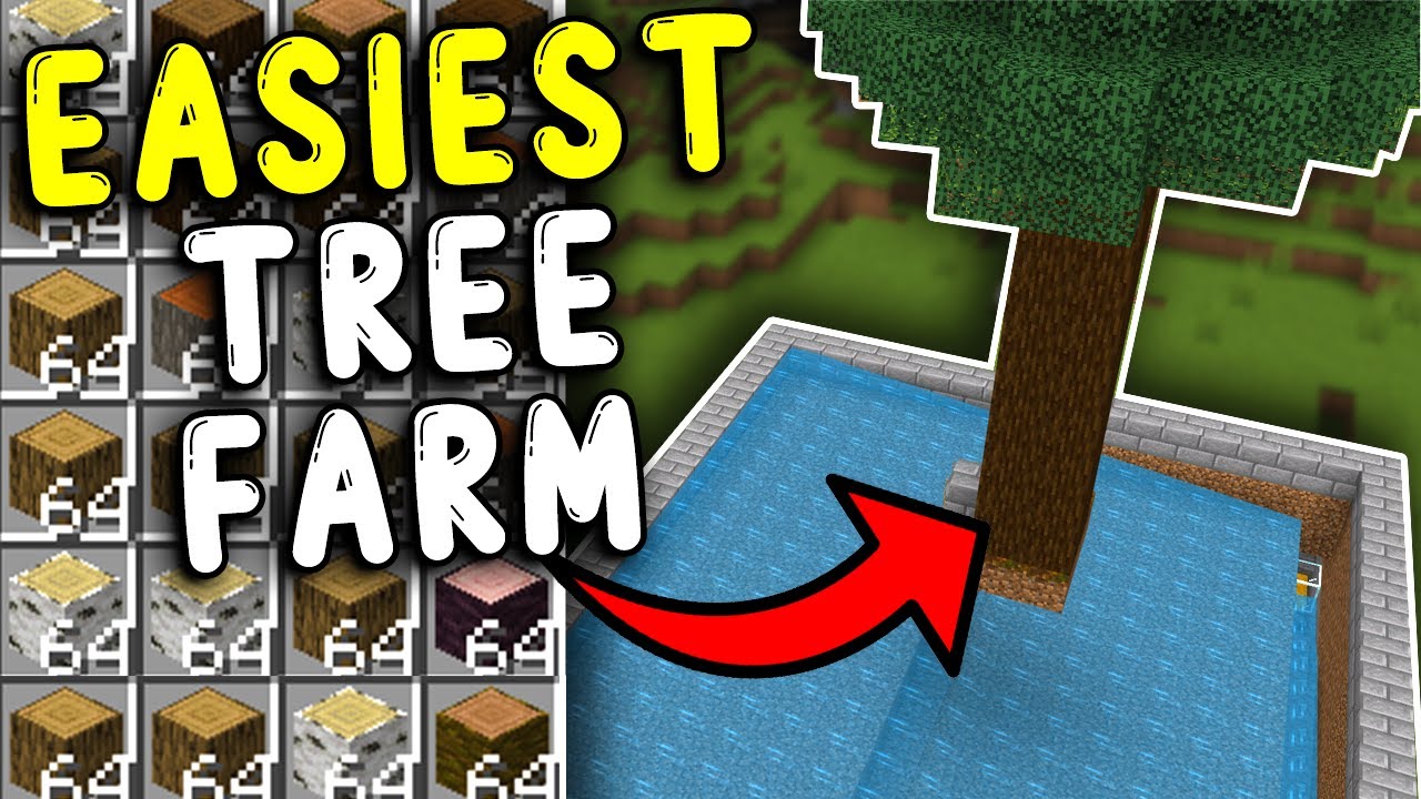 The EASIEST TREE FARM in Minecraft Bedrock 1.21!