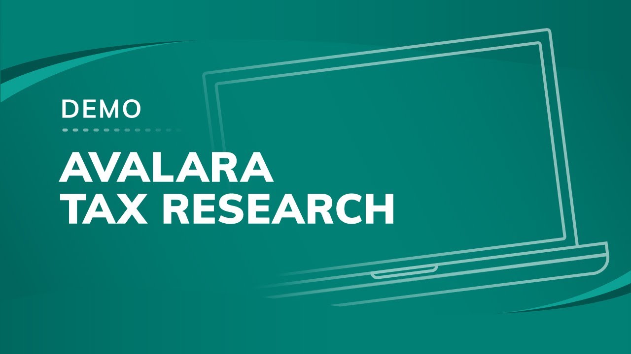 Avalara Tax Research Demo