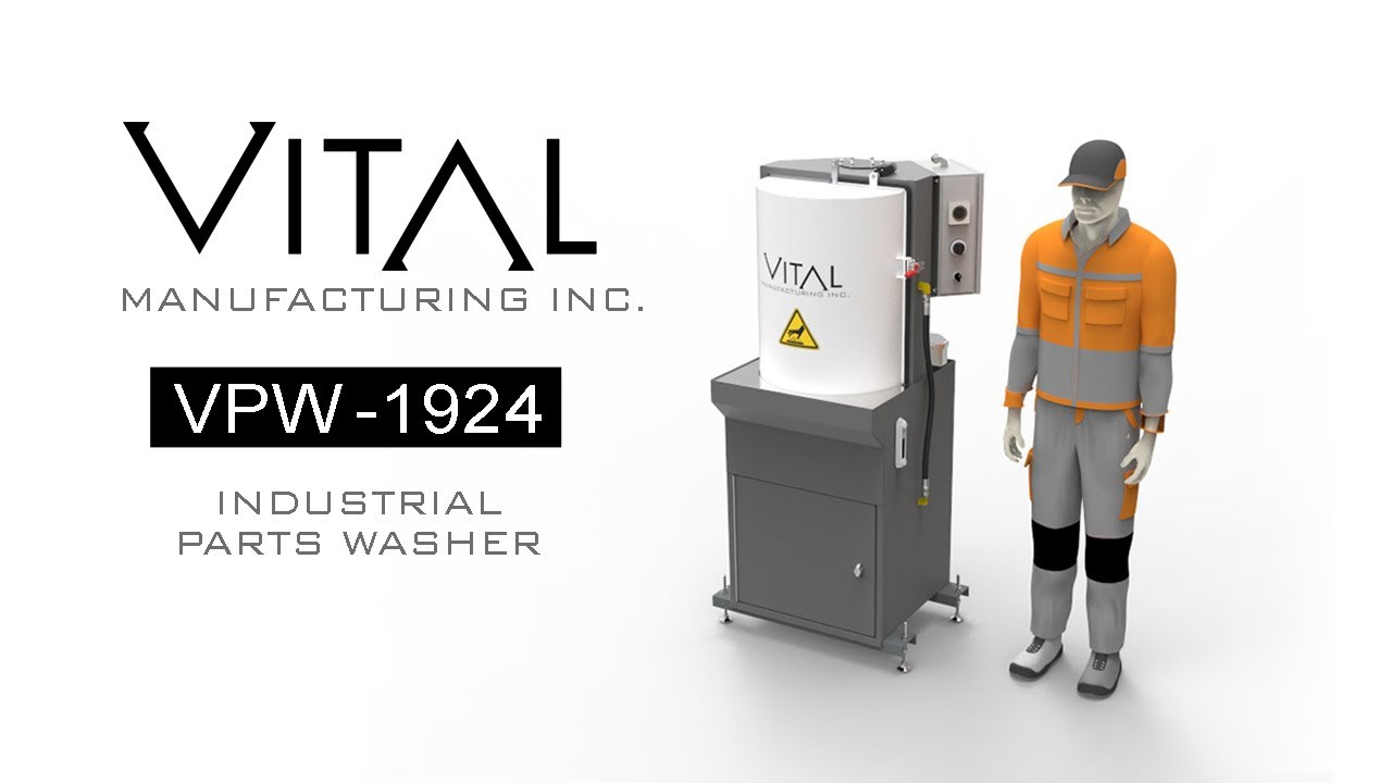 Industrial Parts Washer, Vital Manufacturing Model: VPW-1924