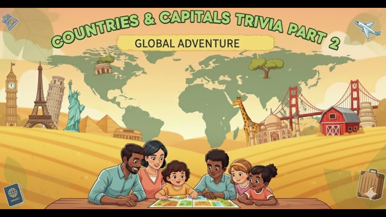 Countries & Capitals TRIVIA Part 2 | Global Adventure Family Quiz!