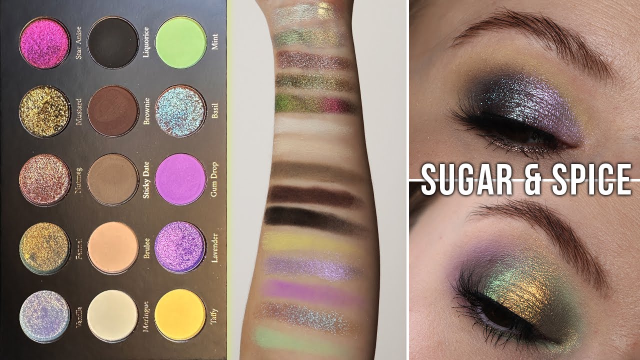Glaminatrix Cosmetics Sugar and Spice Palette | Swatches and 2 looks