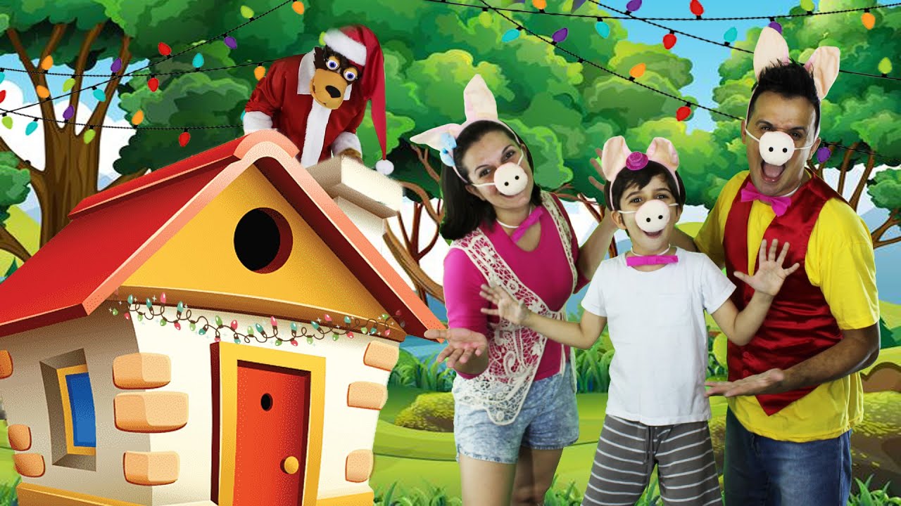 OS 3 PORQUINHOS NO NATAL | Rapha e Mandy #tresporquinhos  #lobomau