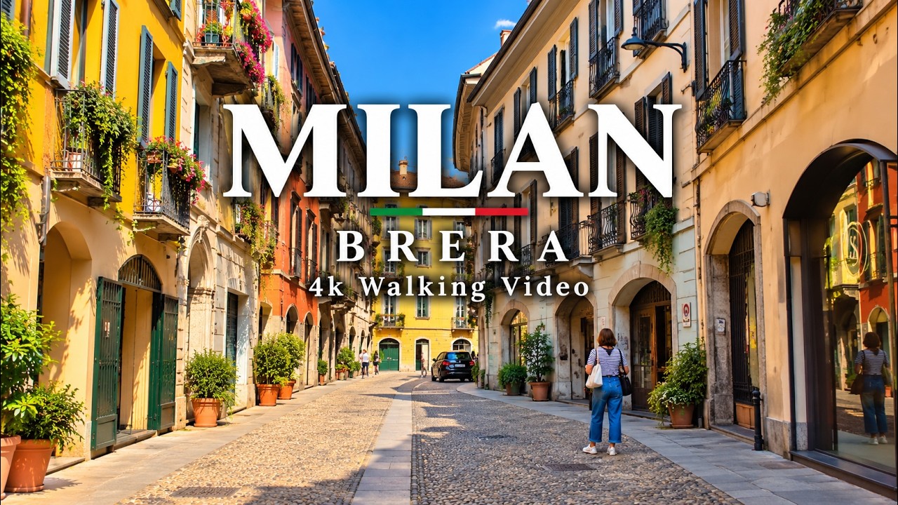 Milan&rsquo;s most charming area, Brera Streets🇮🇹 |  Real City Life | 4K Walking Tour