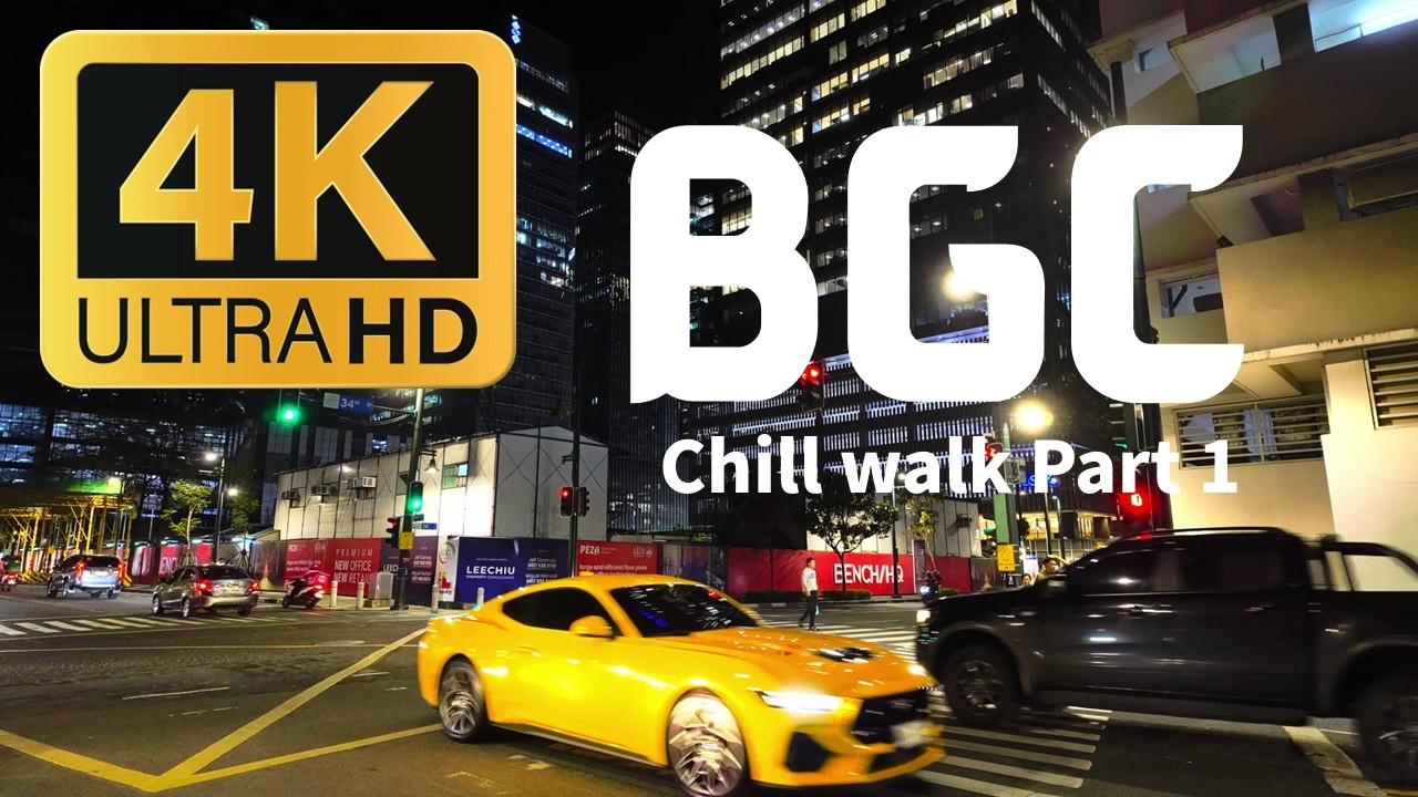 [4K24] Chill walk at night at some of BGC's non-crowded areas