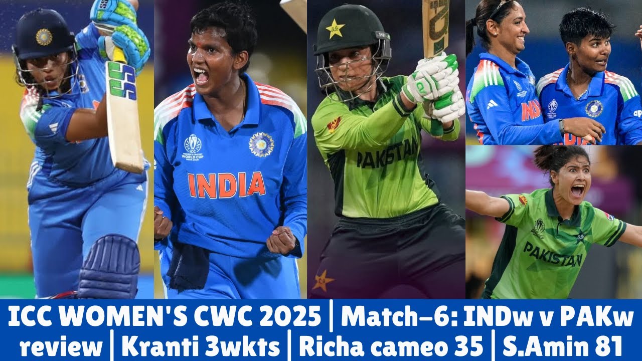 ICC Women's CWC 2025|Match-6: INDw v PAKw review| Kranti 3wkts| Deepti 3wkts| Richa 35| Diana 4wkts