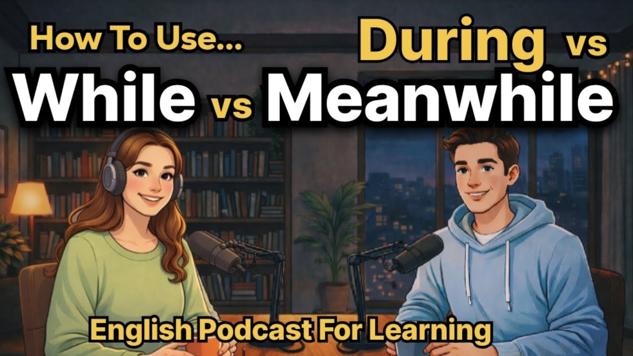 How To Use During vs While vs Meanwhile in English | English Podcast for Learners | Easy English
