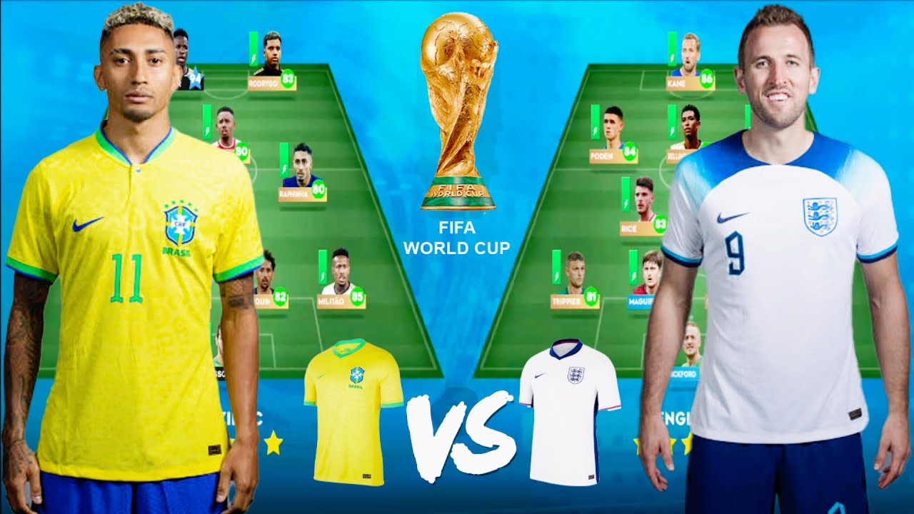 DLS 24 | BRAZIL VS ENGLAND | WORLD CUP🌎! | DREAM LEAGUE SOCCER 2024 🎮🔥