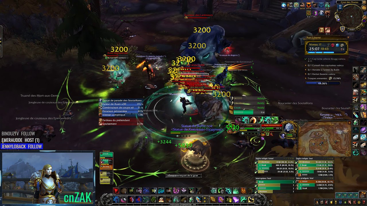 cnZAK | WW Monk | Mythic + | Freehold +17 [timed]