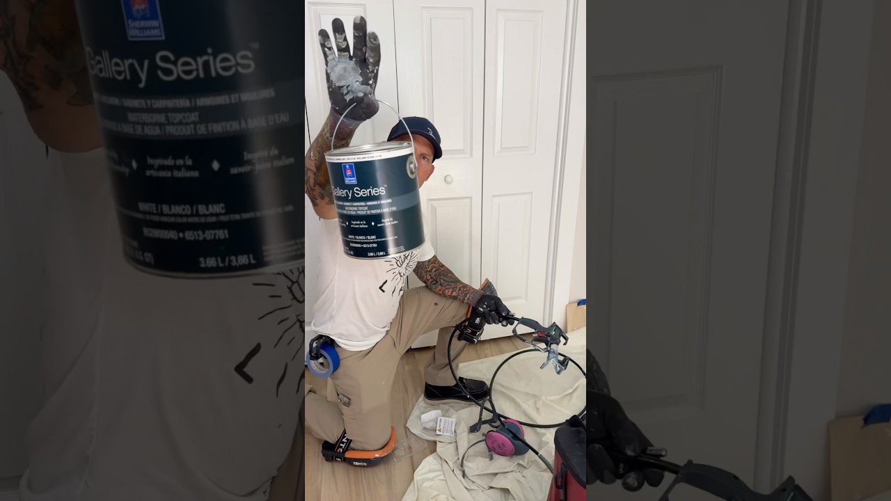 What tip to spray trim with? Testing Sherwin Williams Gallery! #gallery #airlesssprayer #painter