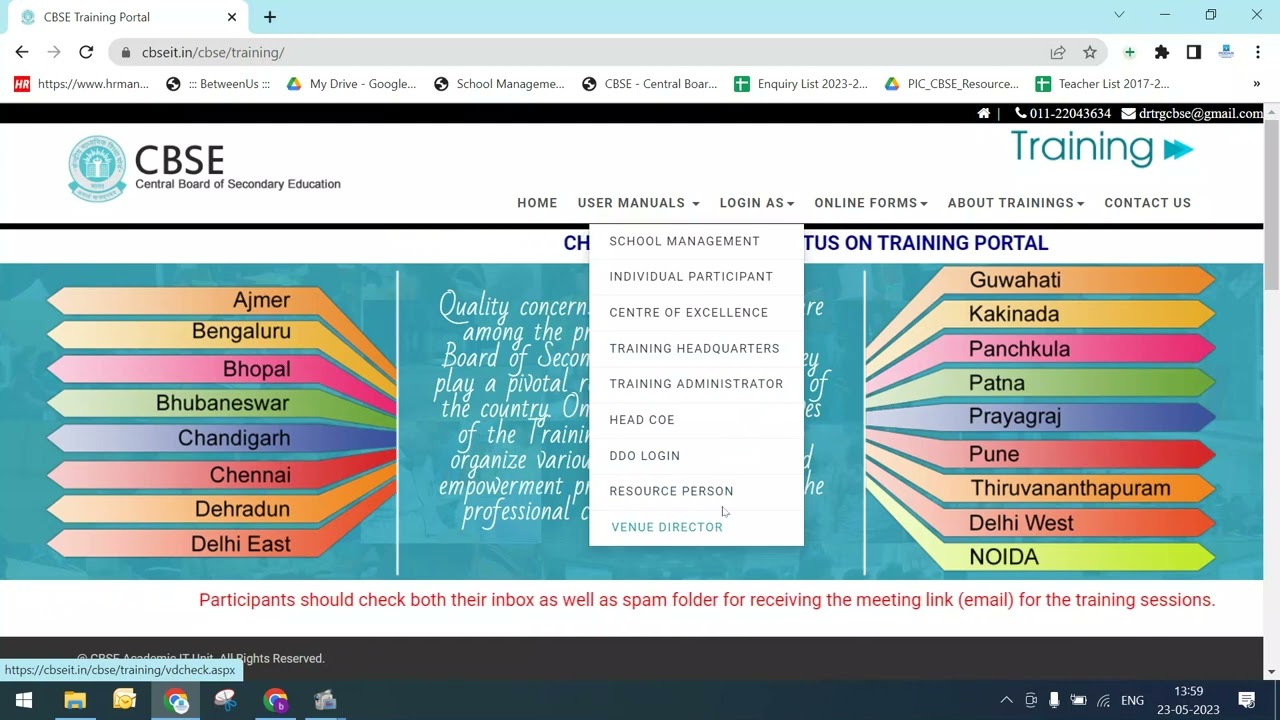 Registration of bulk teachers for CBSE Training