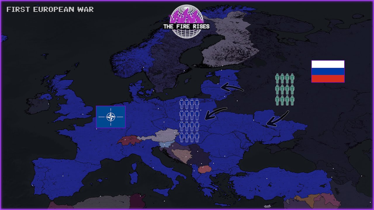 The Fire Rises Mapping || Medvedev's Russia vs NATO Every Day With Army Sizes