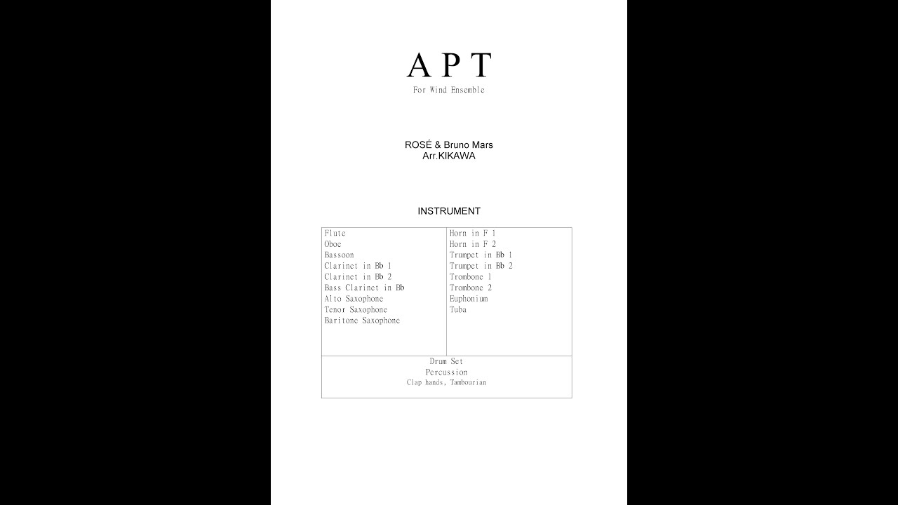 APT  Cover by Wind Ensemble