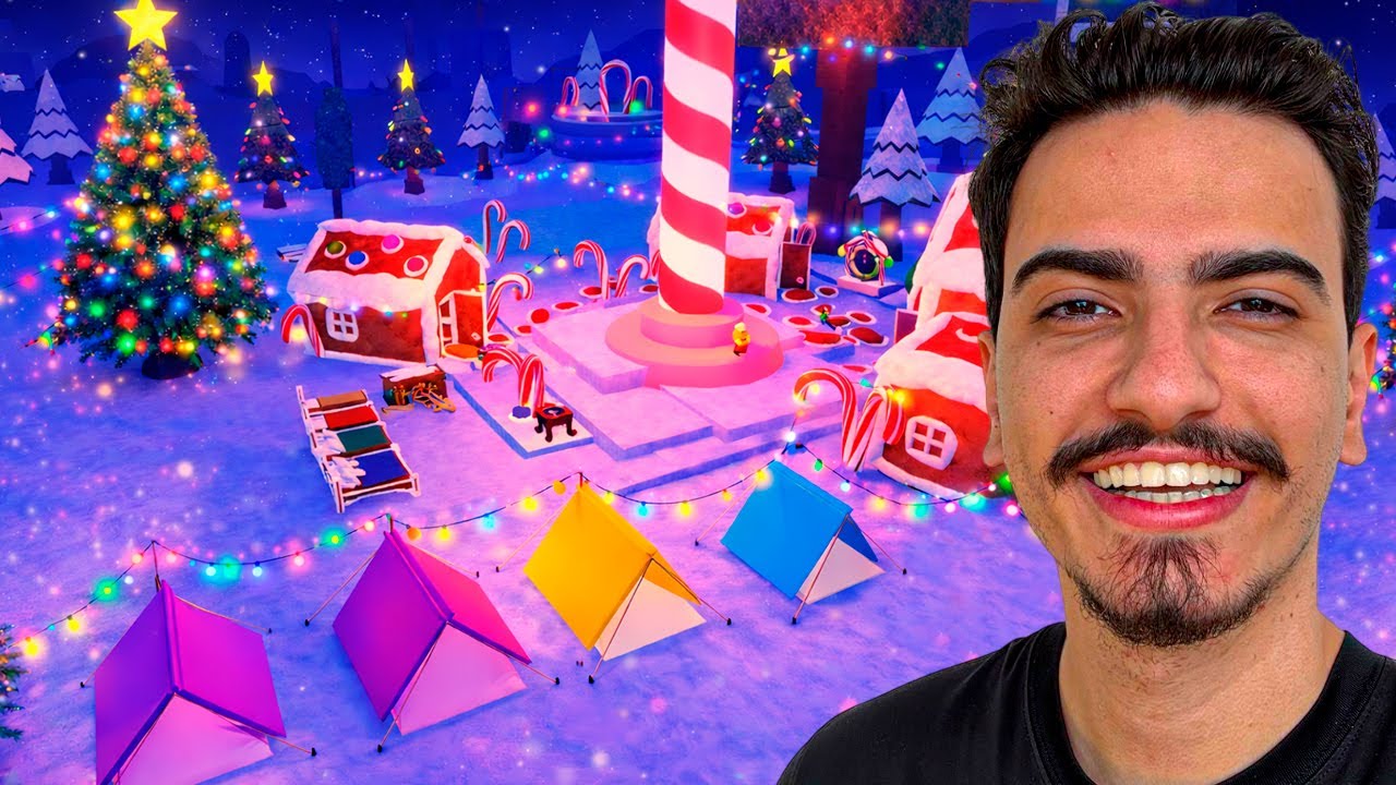 CRIEI A CIDADE DE NATAL DOS ELFOS NO 99 NOITES NA FLORESTA 🏕️🎄