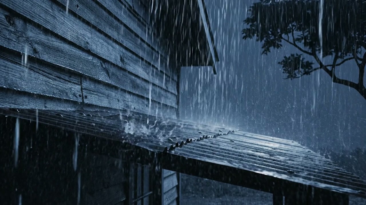 Elimine o Estresse para Adormecer em Menos de 3 Minutos com Chuva Pesada e Trovão na Varanda Ve...