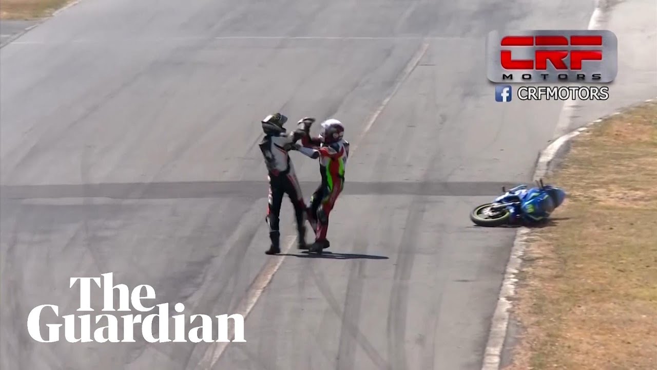 Fight erupts after bikes clash in Costa Rica motorcycle race