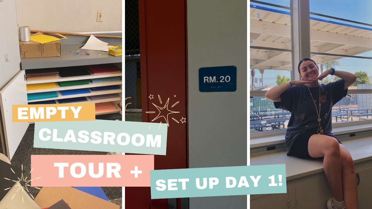 Empty Classroom Tour + Classroom Set Up Day 1 | First Year Teacher