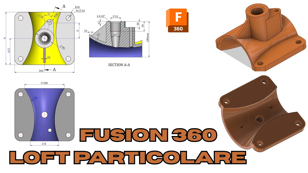 Fusion 360 - Esercizio medio/difficile - Loft particolare