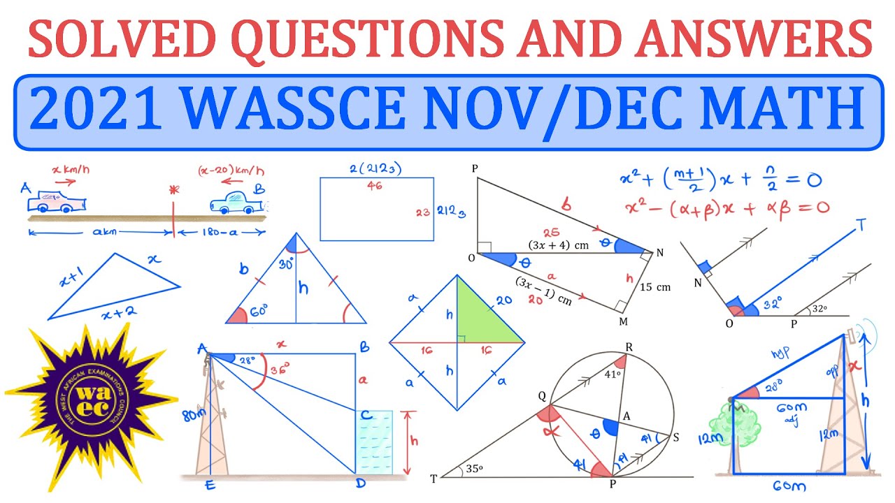 WAEC WASSCE 2021 Nov/Dec Mathematics