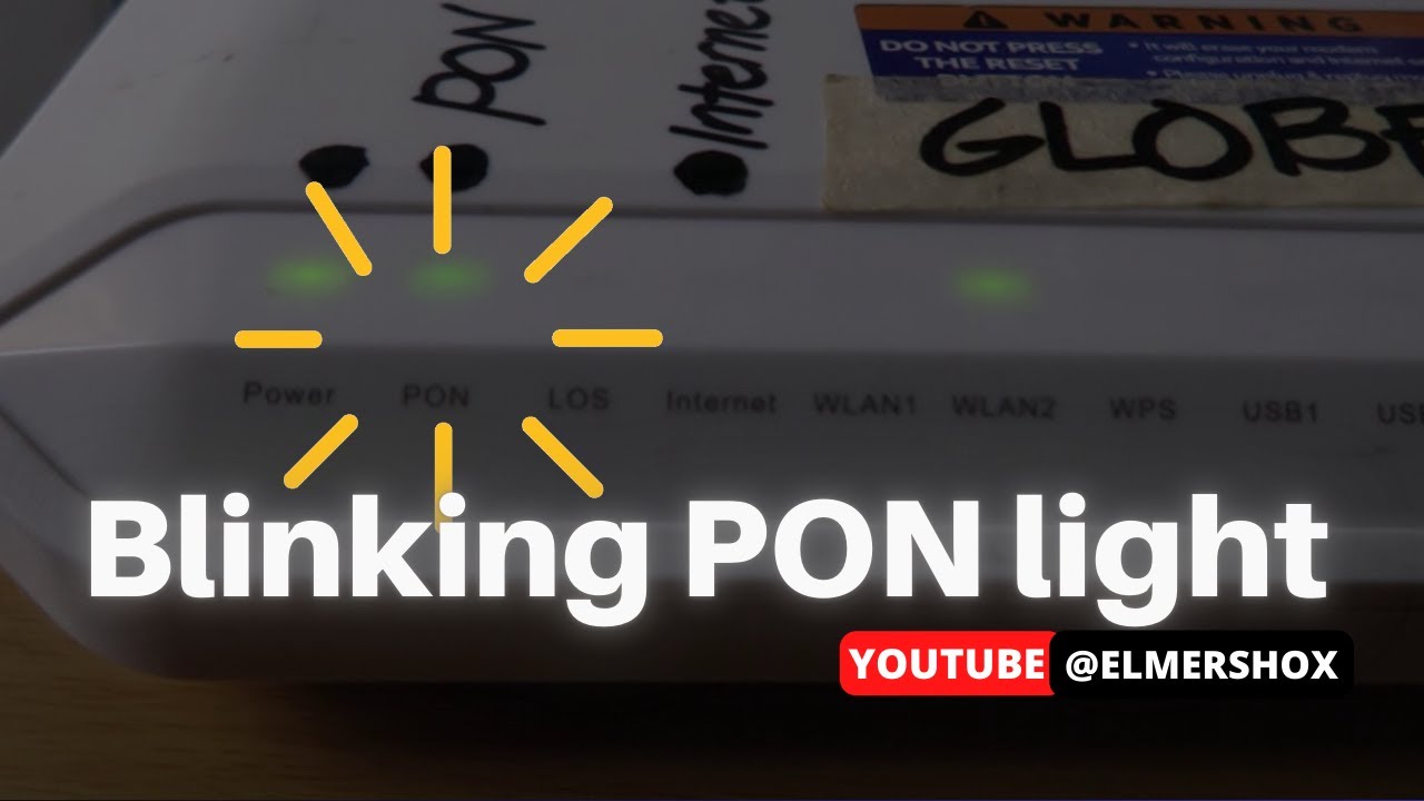 blinking PON light then Wala internet