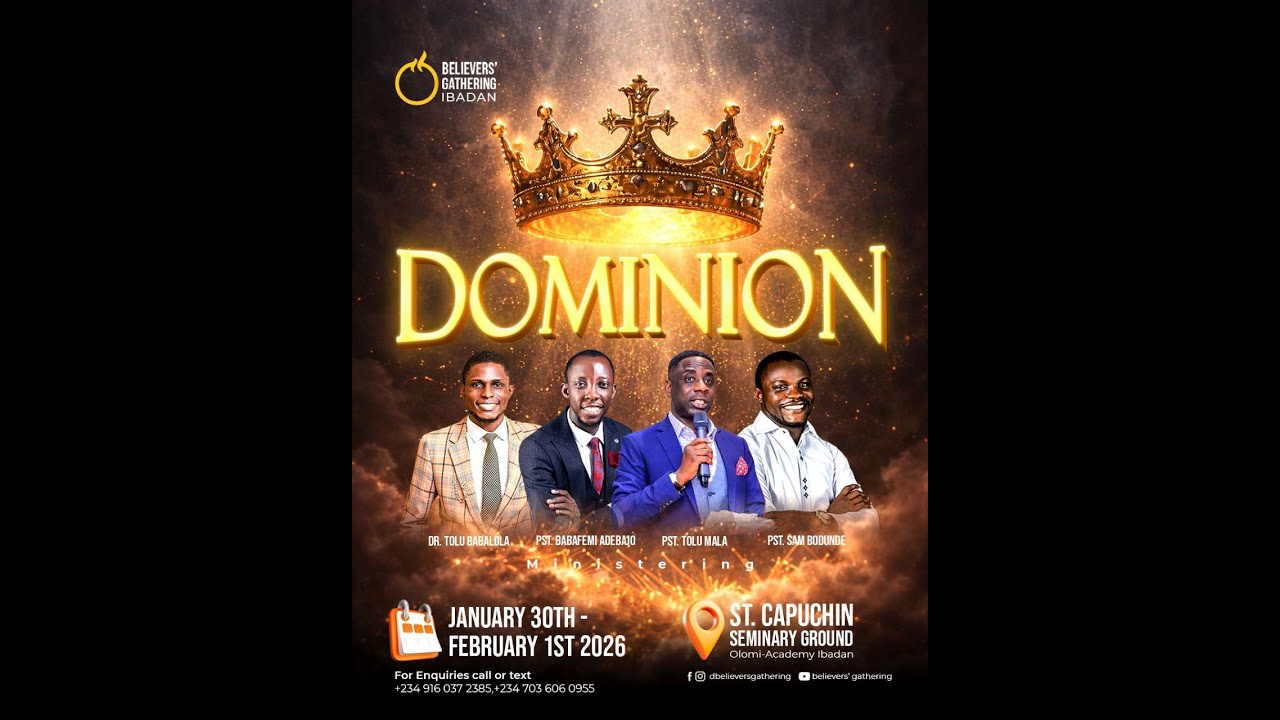 || JANUARY GATHERING || DOMINION|| DAY 1|| EVENING SESSION || DR TOLU BABALOLA|| 30-1-2026