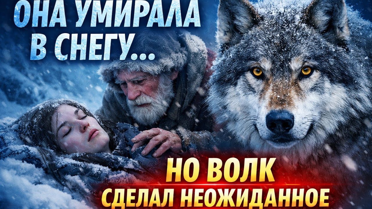 Умирающую женщину бросили в снегу — её спасли старик и дикий волк