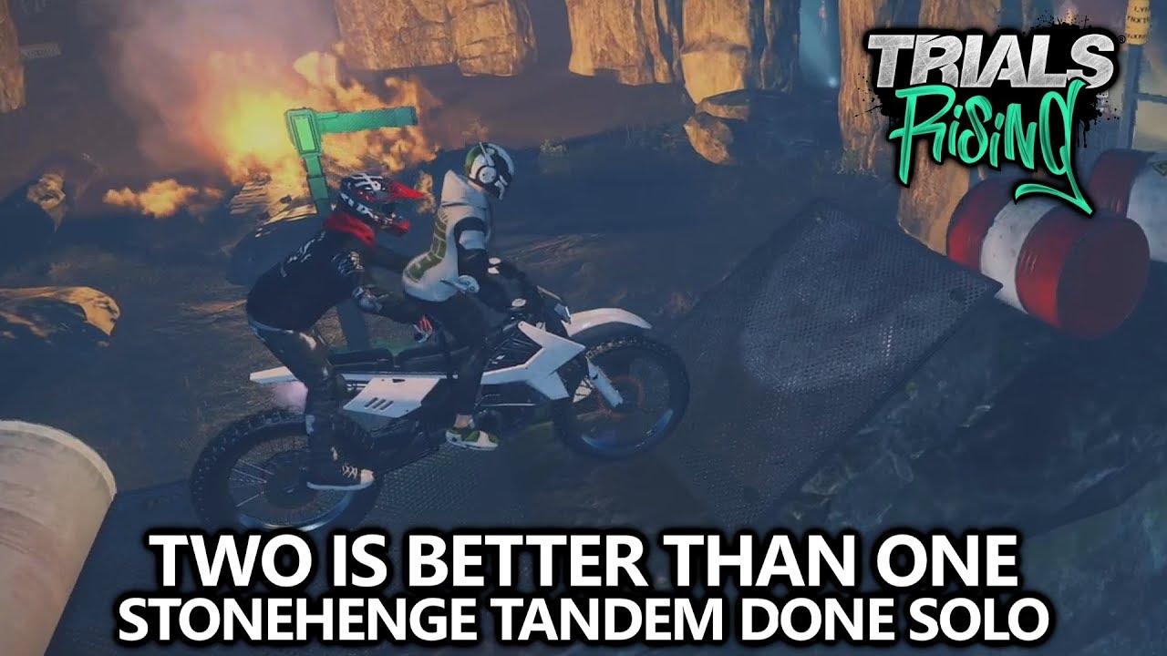 Trials Rising - Two is Better than One Achievement/Trophy - Stonehenge Tandem Done Solo (No Faults)