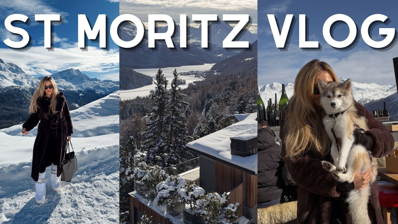 St Moritz Vlog - St Moritz Trip - The ICE St Moritz - Skiing, Eating And Shopping In St Moritz