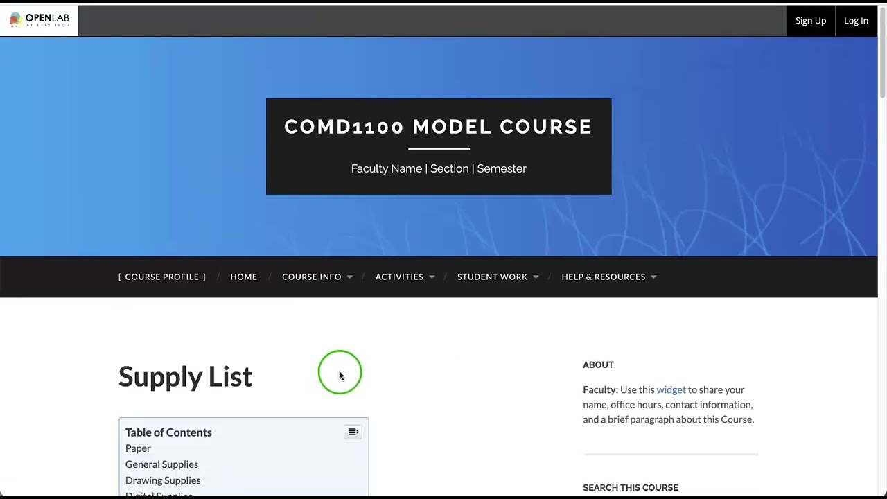 Model Course Guided Tour