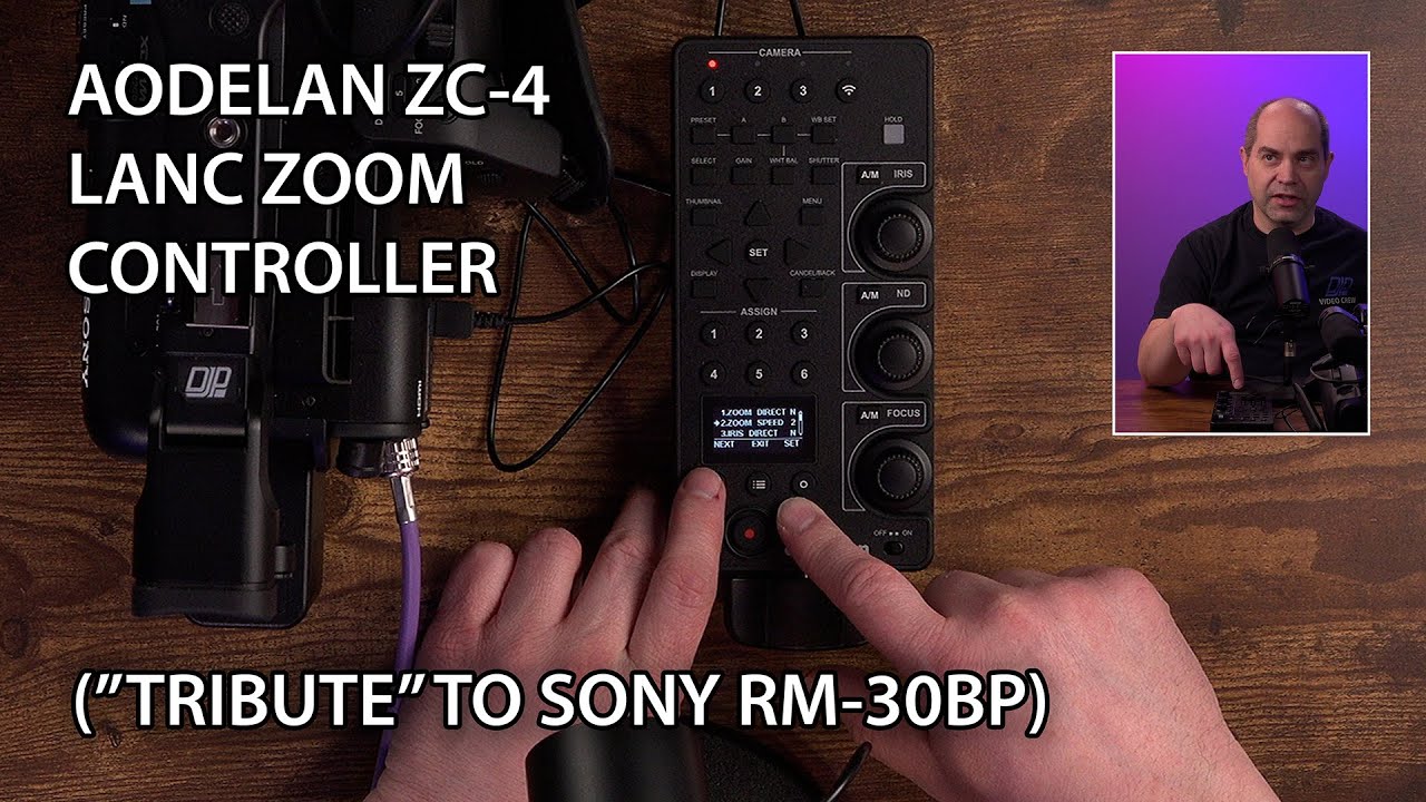 Aodelan ZC-4 LANC Zoom Controller for Sony Camcorders