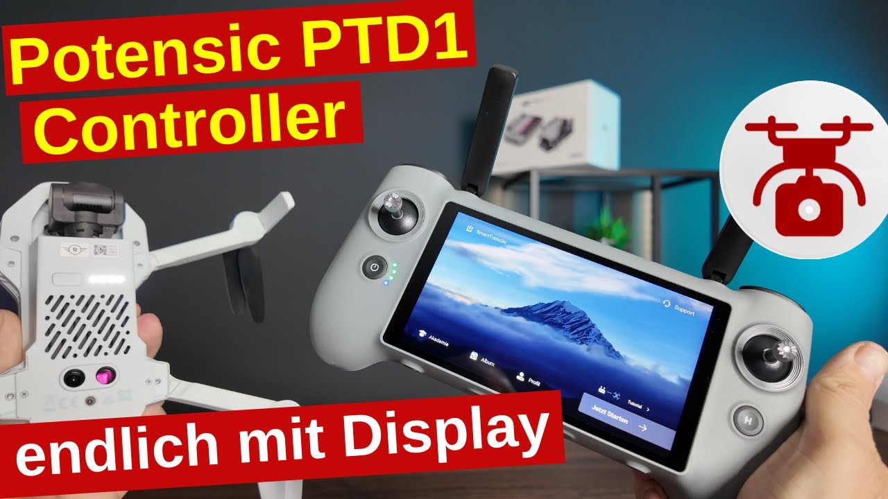 Potensic PTD1 Display Controller NEUE Fernbedienung für Potensic ATOM 2 Drohne Einstellungen