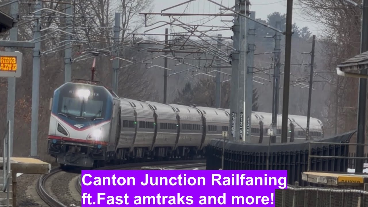 Canton Junction Railfaning ft. Fast Amtraks and more!!!