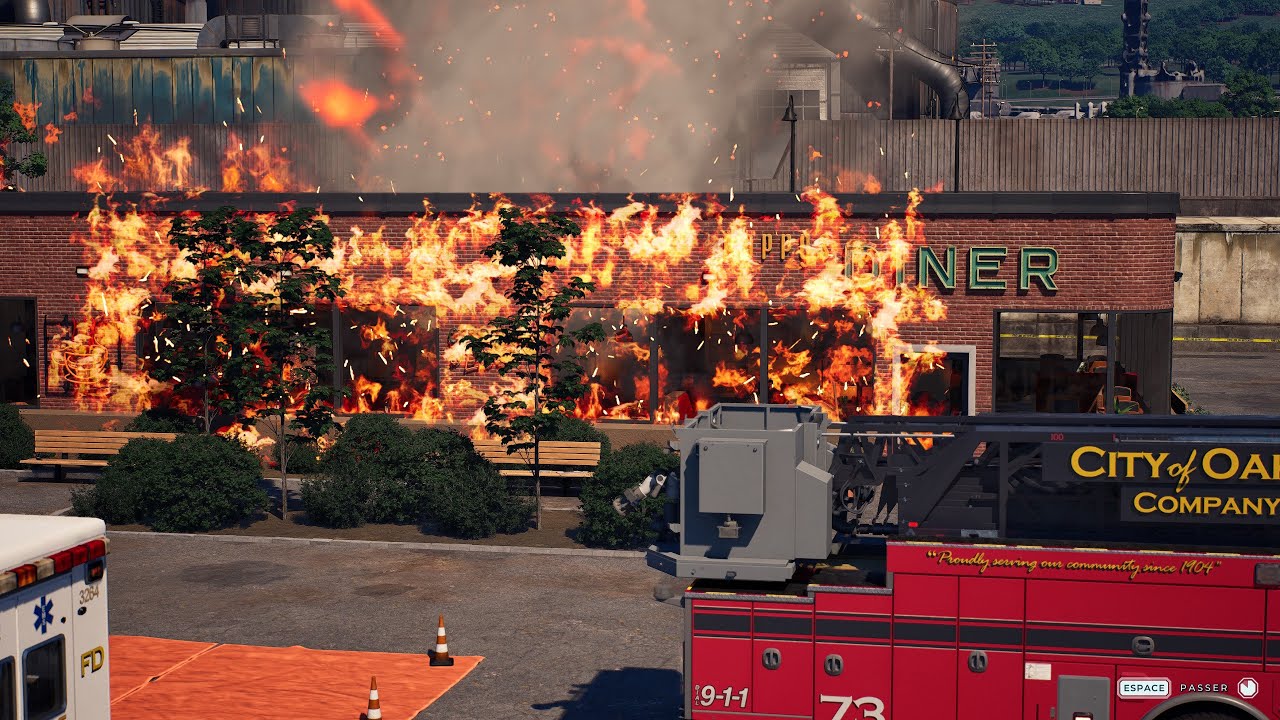 FIREFIGHTING SIMULATOR : IGNITE | LE PATRON MET LE FEU A SON RESTAURANT🔥 🚒