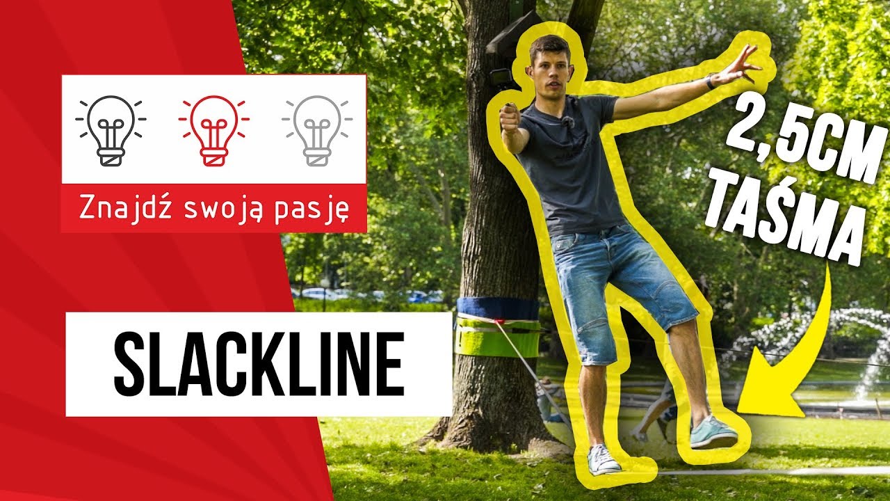 CHODZIŁEM PO TAŚMIE NAD ZIEMIĄ! | SLACKLINE