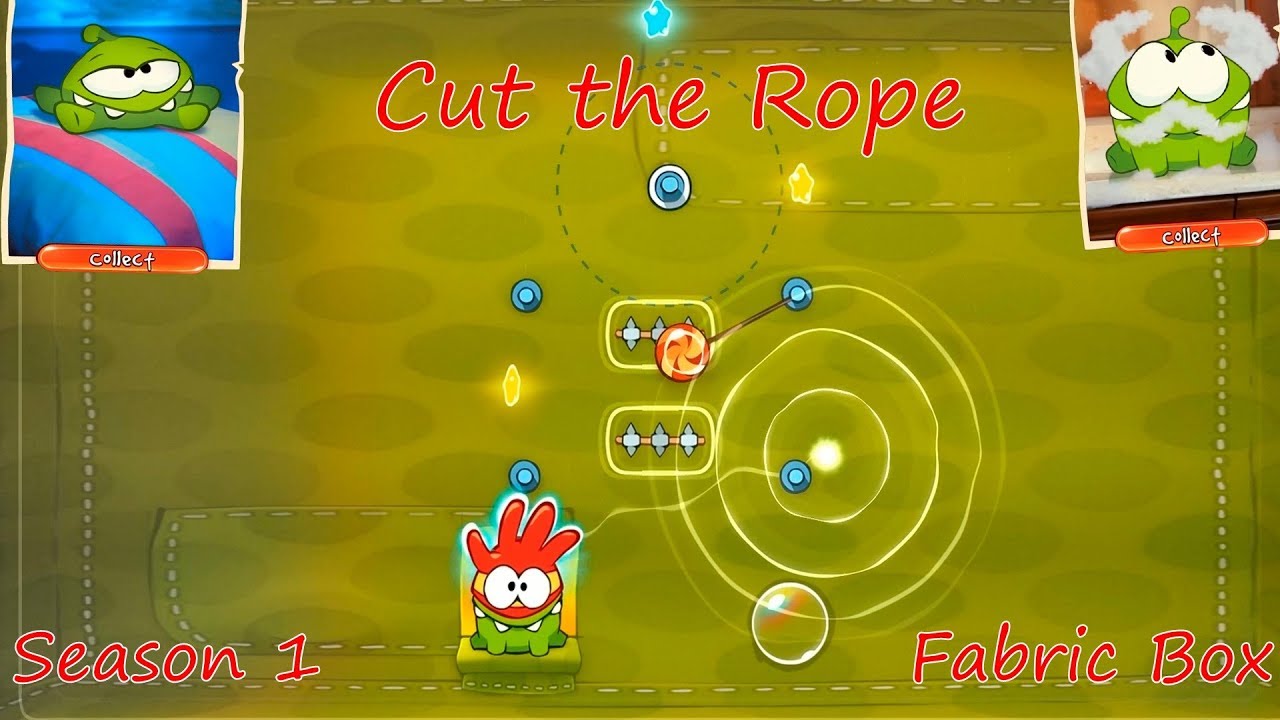Let's see Cut the Rope games - Season 1 - Fabric Box -  Om Nom and Nommies.
