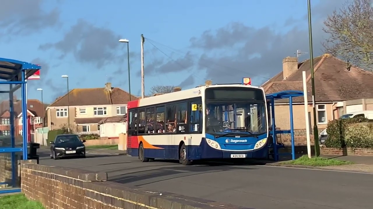 STAGECOACH BUS ROUTE 9 ARRIVING & DEPARTING SOUTHLANDS HOSPITAL