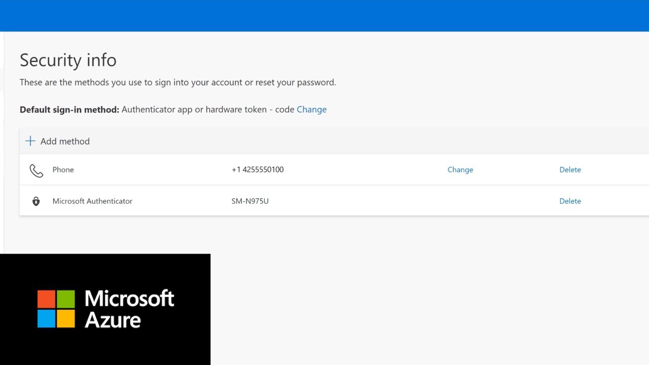 Зарегистрируйте и управляйте своей информацией о безопасности | Azure Active Directory